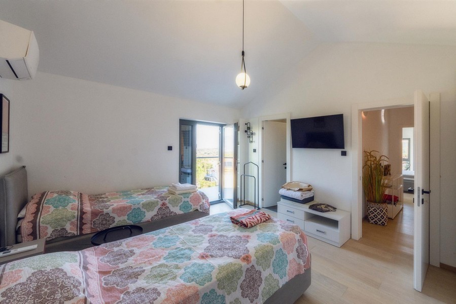 Sovrum med två enkelsängar