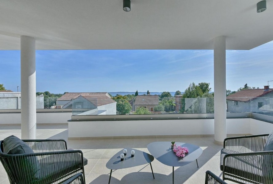 Havsutsikt över Villa H3595 i Kroatien - Panorama Scouting.