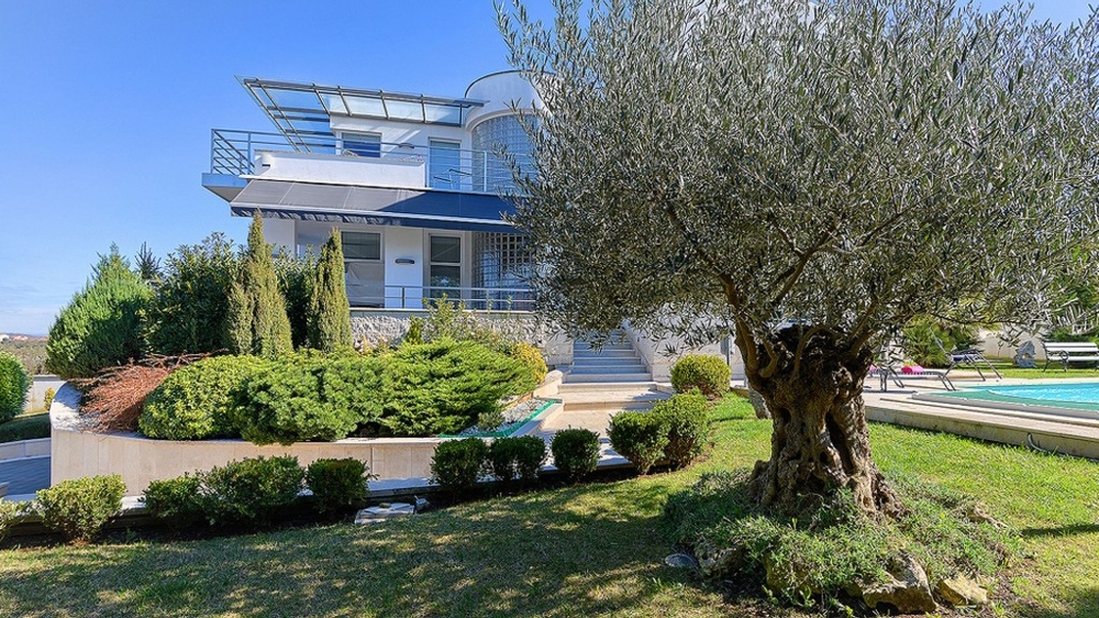 Villa med trädgård, olivträd och pool nära Pula