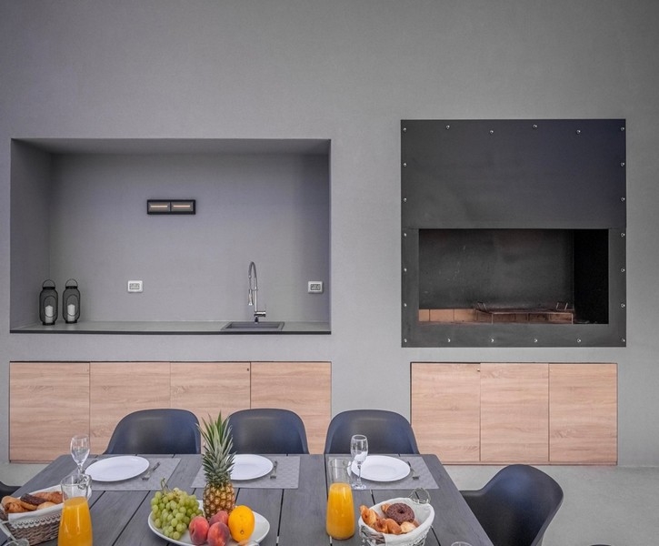 Täckt grill och uteservering