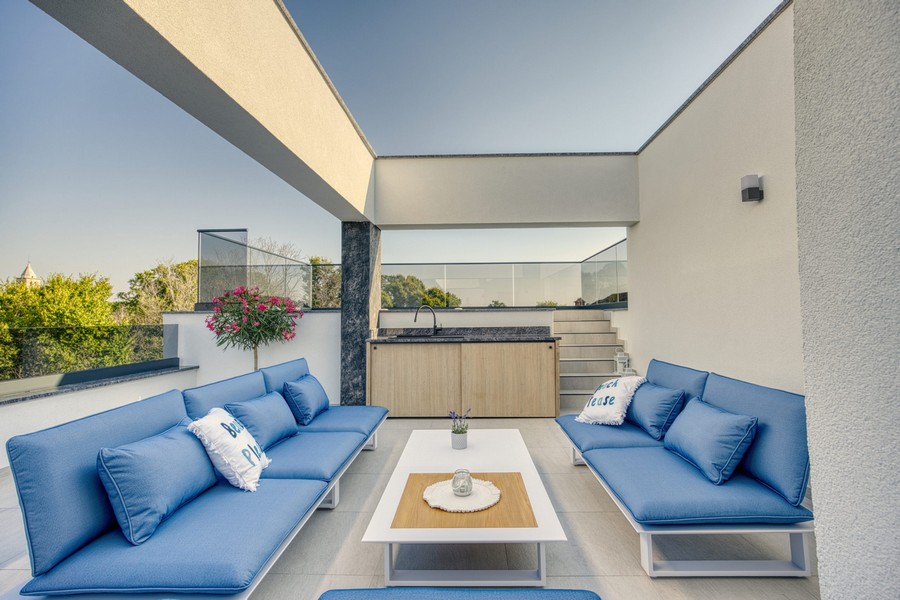 Lounge på takterrassen.