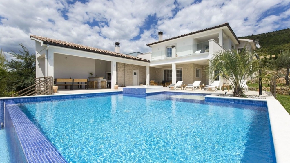 Pool i Villa H3743 i Kroatien - Panorama Scouting.