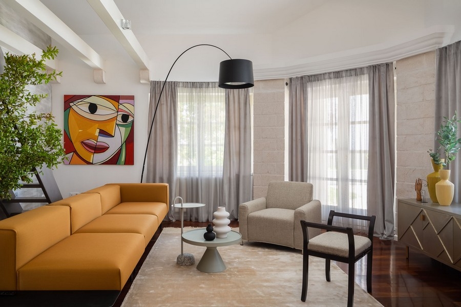 Vardagsrum med modern inredning