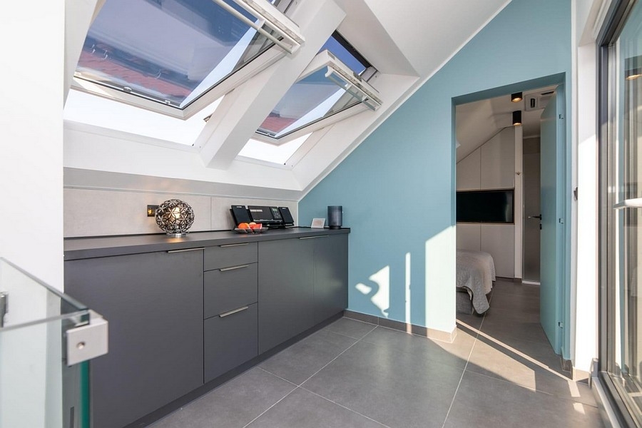 Utrustat kök i en bostad