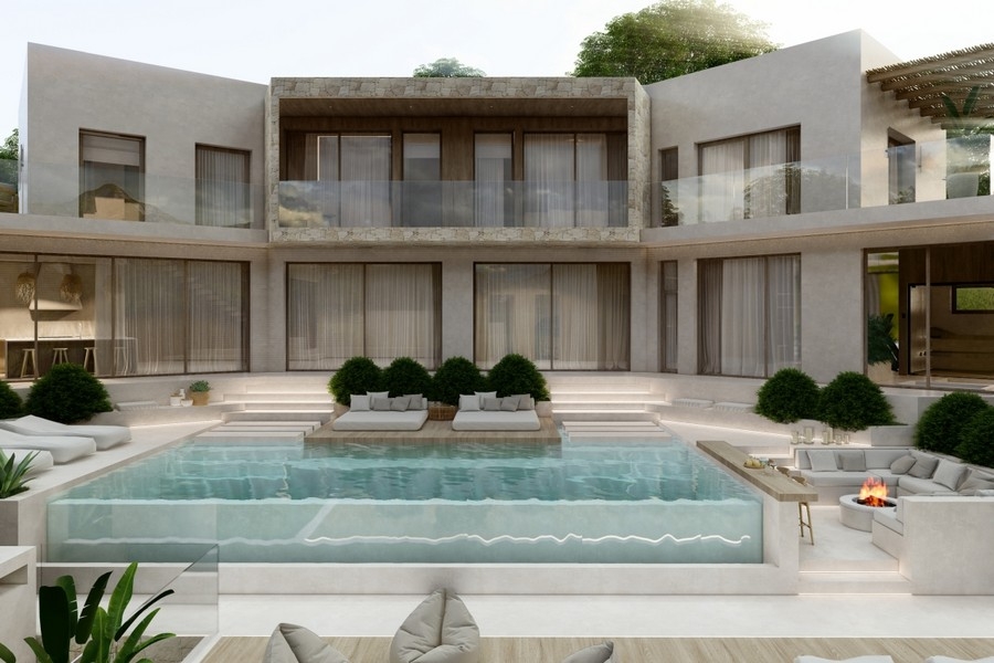 Modern lyxvilla med pool och medelhavsdesign i Kroatien