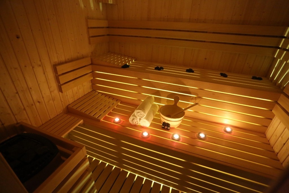 Utebelysning på kvällen.